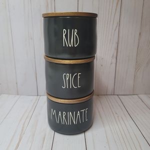 Rae Dunn NWOT containers spice, marinate, rub